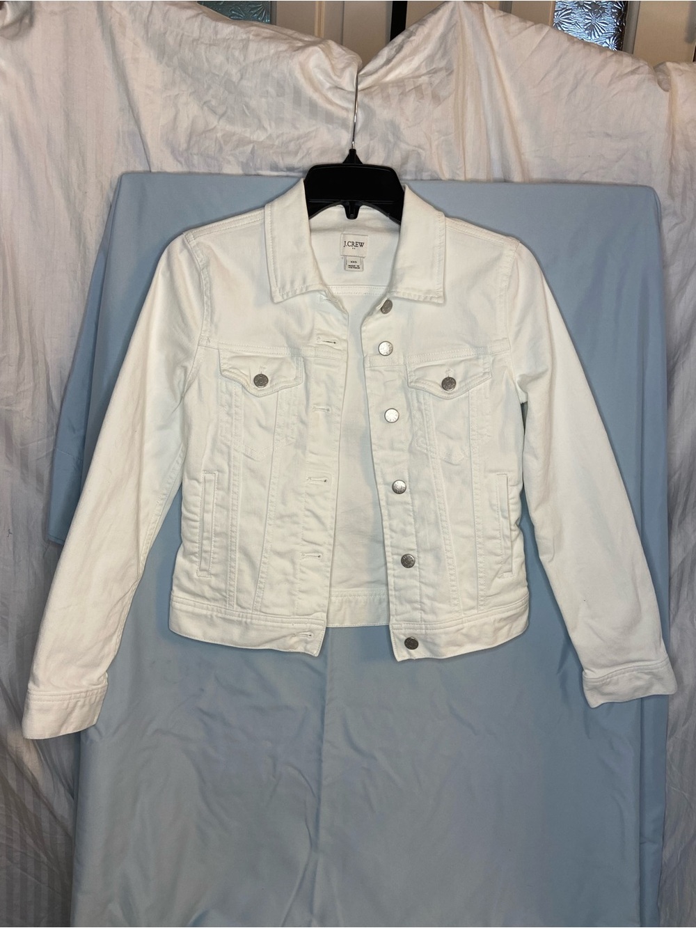 J. Crew White Denim Jean Jacket